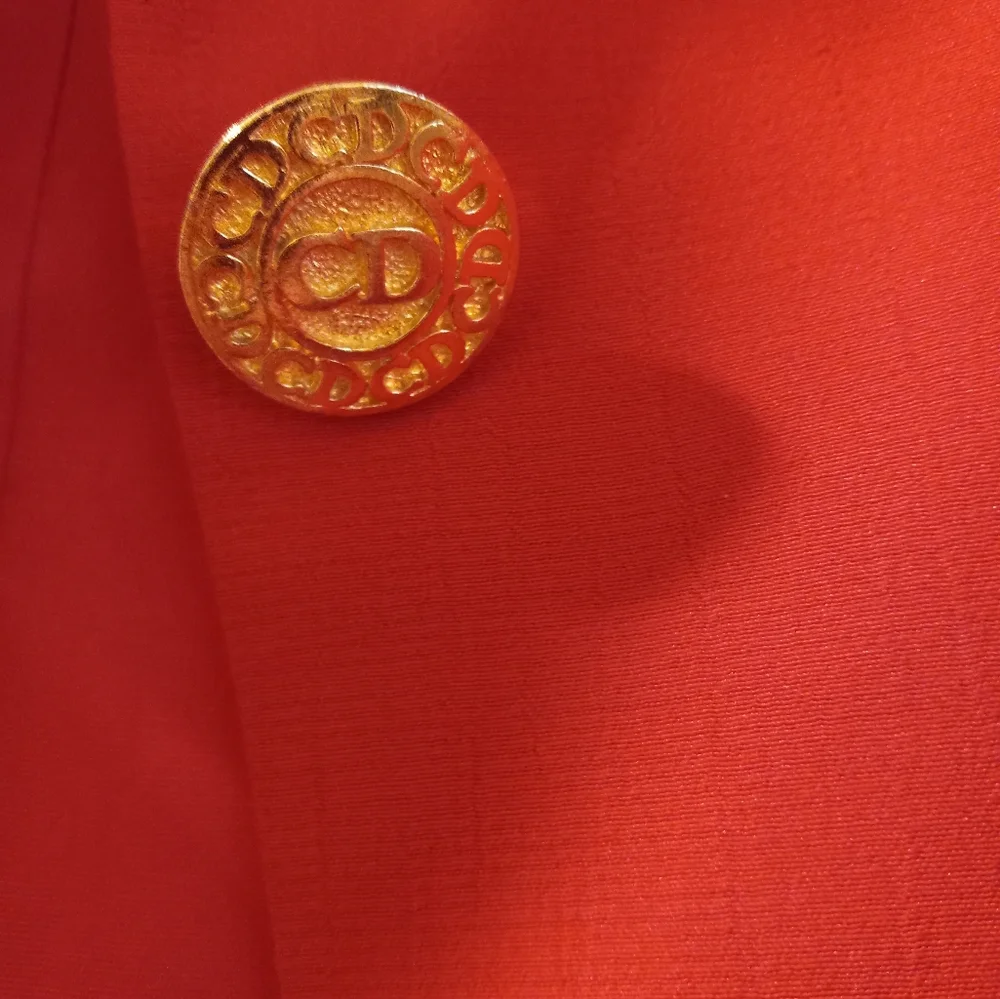Christian Dior Vintage 80s Red Blazer Jacket Size S